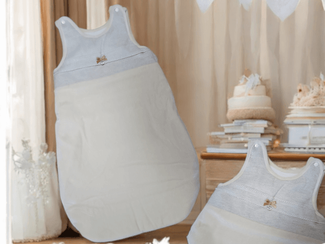 Gigoteuse velours et lin beige