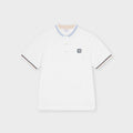Polo blanc col mao