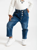 Jean bleu fille