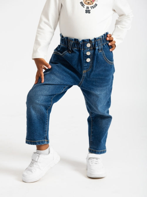 Jean bleu fille