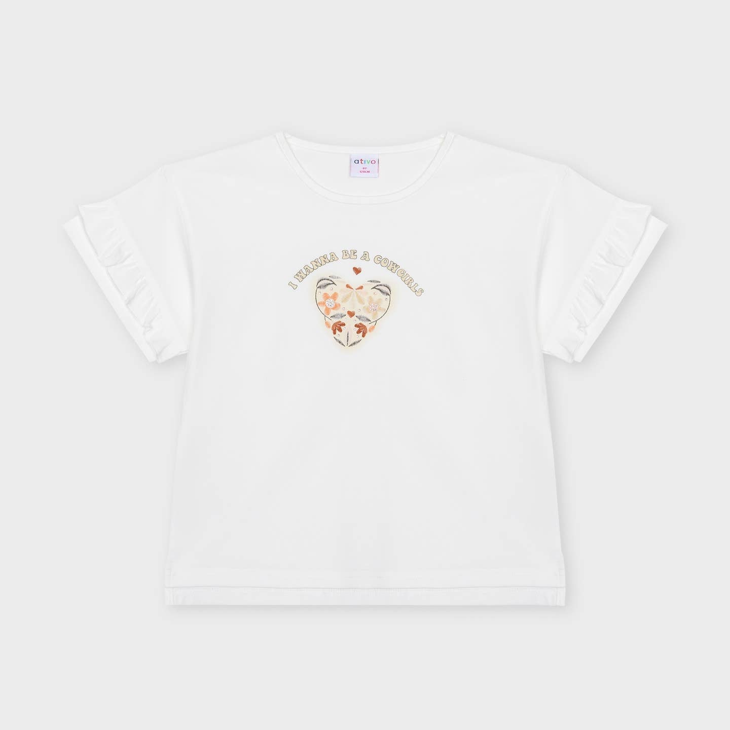 T-shirt blanche "Cowgirls"