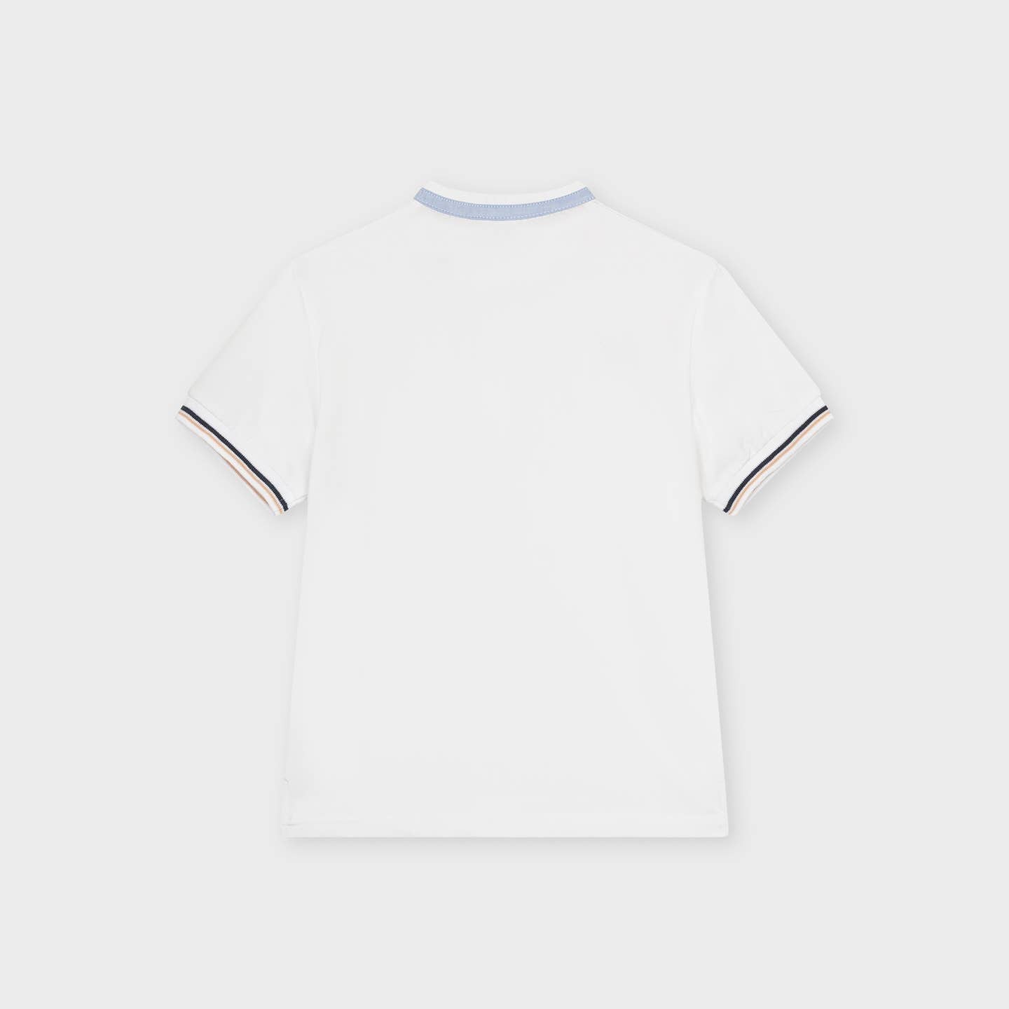 Polo blanc col mao