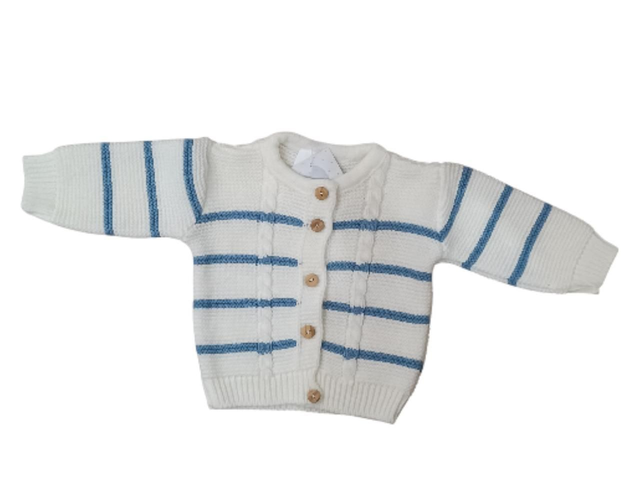 Gilet tricot rayures T.U (1-3 mois)