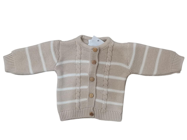 Gilet tricot rayures T.U (1-3 mois)