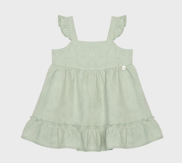 Robe en coton vert clair