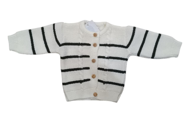 Gilet tricot rayures T.U (1-3 mois)