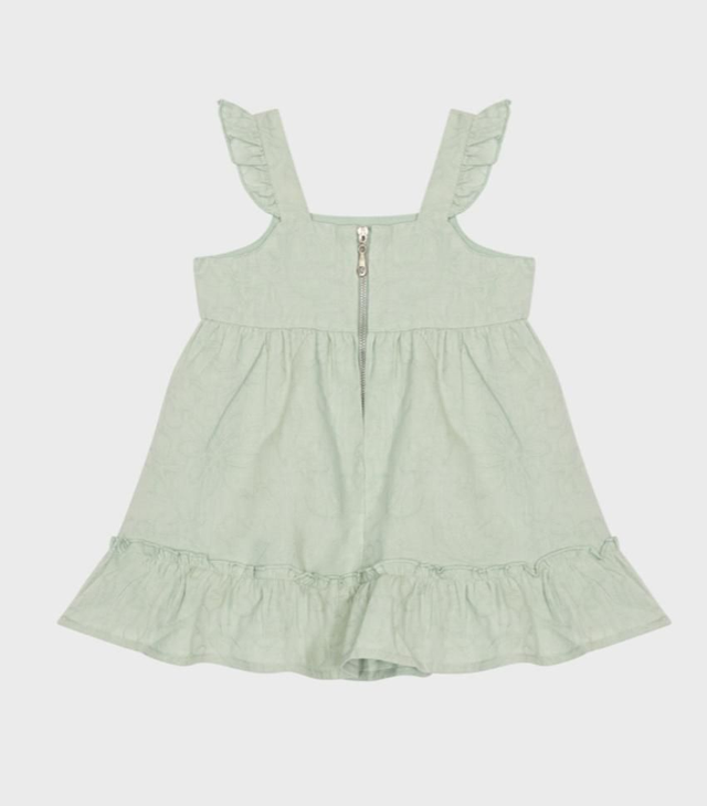 Robe en coton vert clair