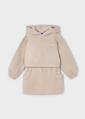 Sweat capuche et jupe cargo beige
