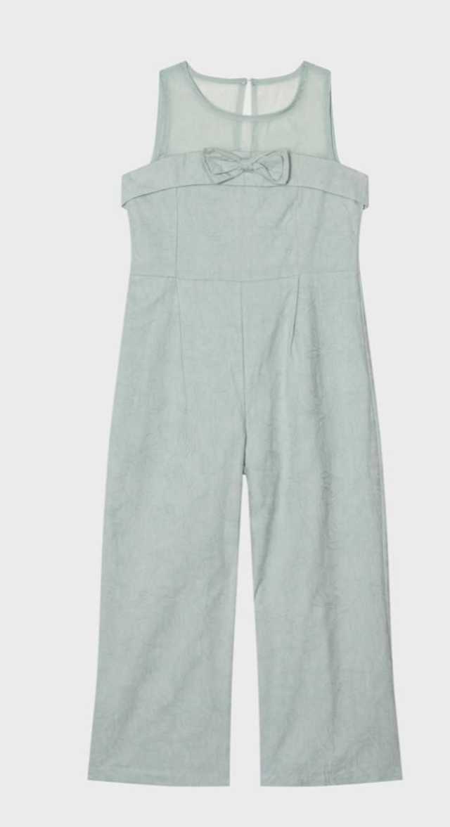 Combinaison en coton vert clair