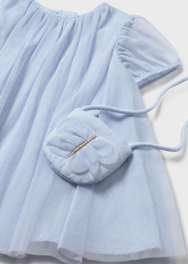Robe avec sac bleu clair