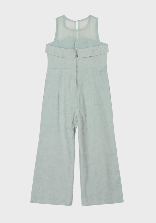 Combinaison en coton vert clair