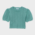 T-shirt en tricot vert