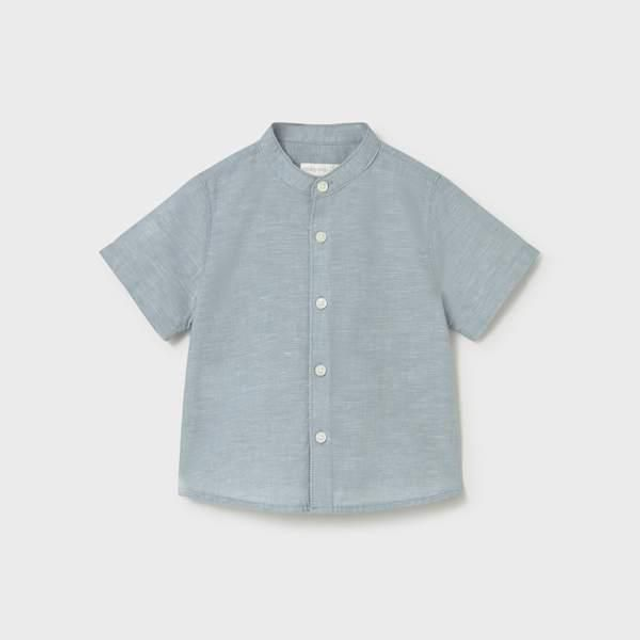 Chemise lin bleu clair