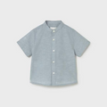 Chemise lin bleu clair