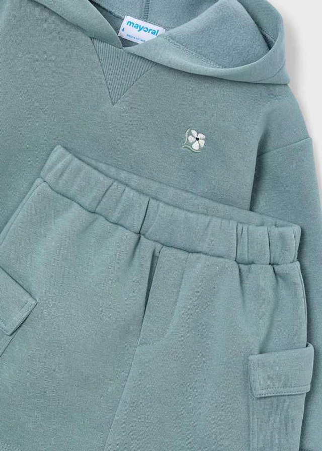 Sweat capuche et jupe cargo bleu