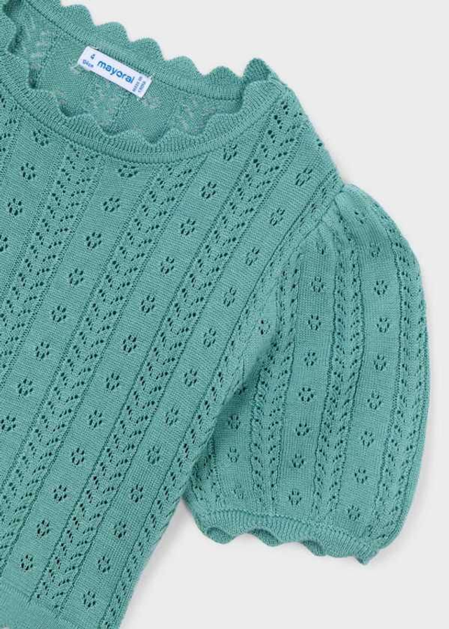 T-shirt en tricot vert