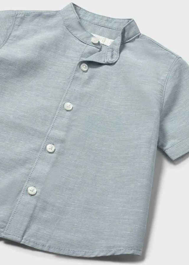 Chemise lin bleu clair