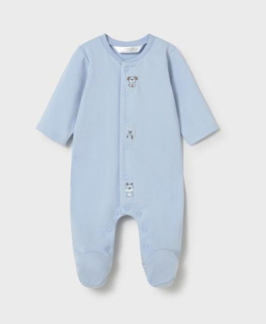 Pyjama coton bleu ciel
