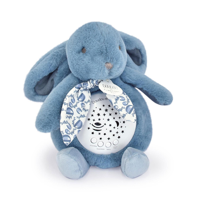 Veilleuse musicale lapin bleu