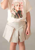 Jupe short beige