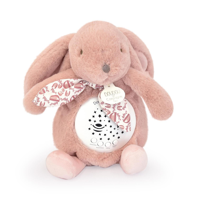 Veilleuse musicale lapin rose