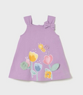 Robe violette à bretelles