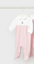 Pyjama blanc et rose