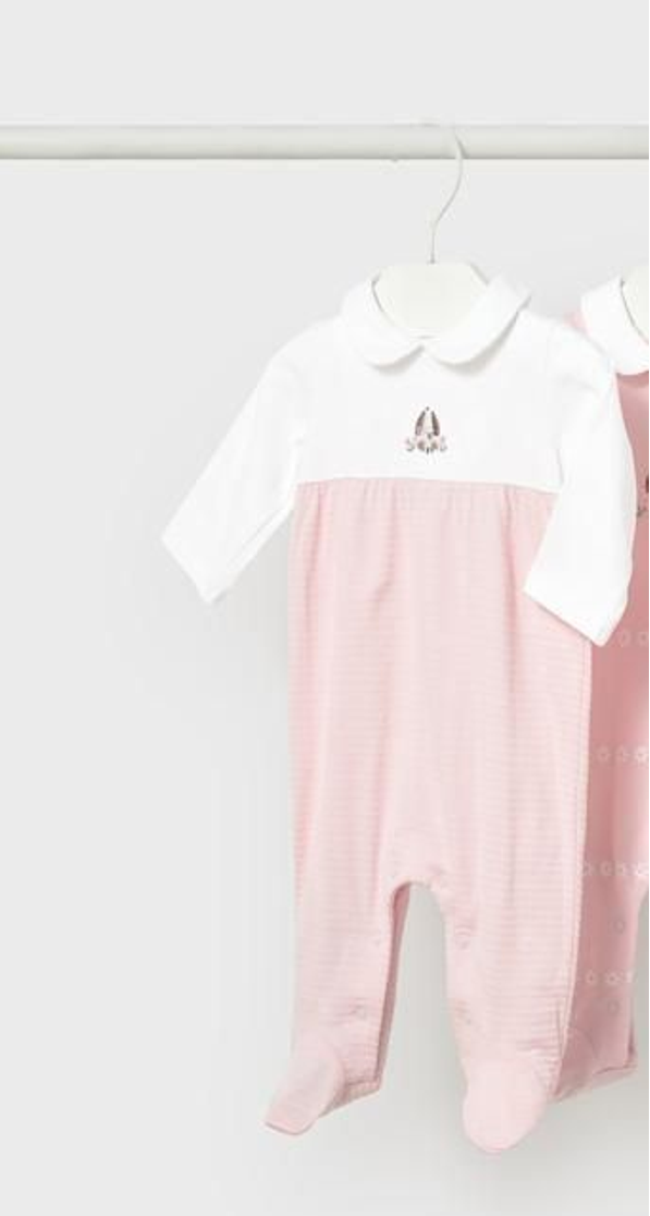 Pyjama blanc et rose