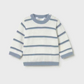 Pull tricot a rayures bleu