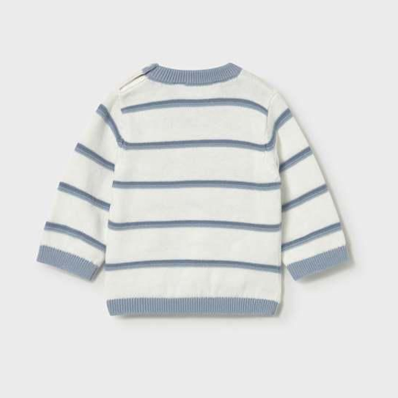 Pull tricot a rayures bleu