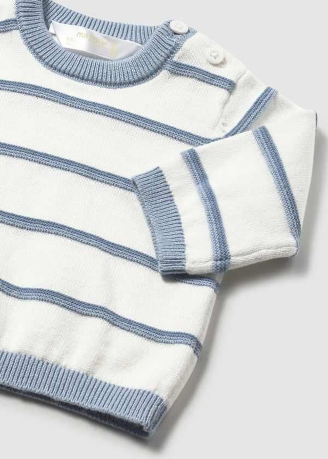 Pull tricot a rayures bleu