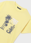 T-shirt jaune "Palmiers"