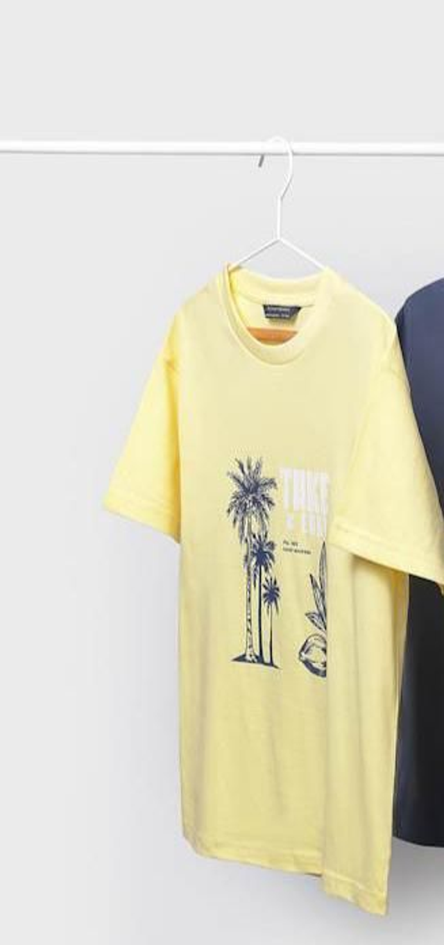 T-shirt jaune "Palmiers"