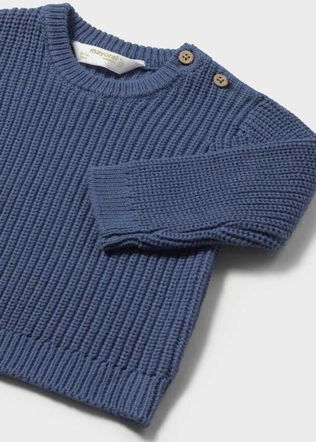 Pull tricot bleu