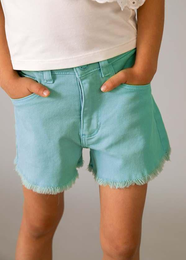 Short sergé vert