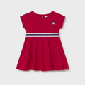 Robe en maille rouge