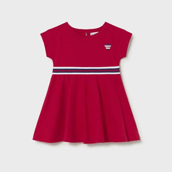 Robe en maille rouge