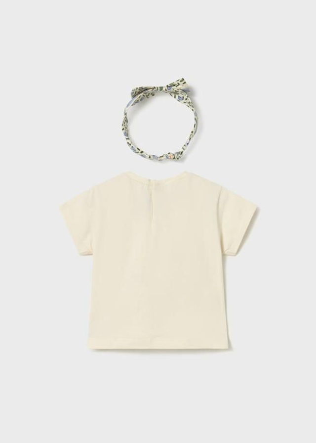 T-shirt avec bandeau fleuri