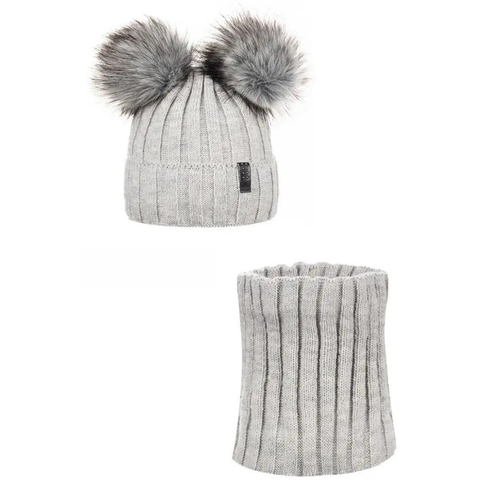 Bonnet et cache-cou double polaire 56cm