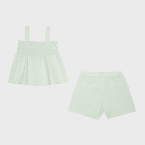 Ensemble en lin vert eau