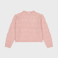 Pull rose pale perles