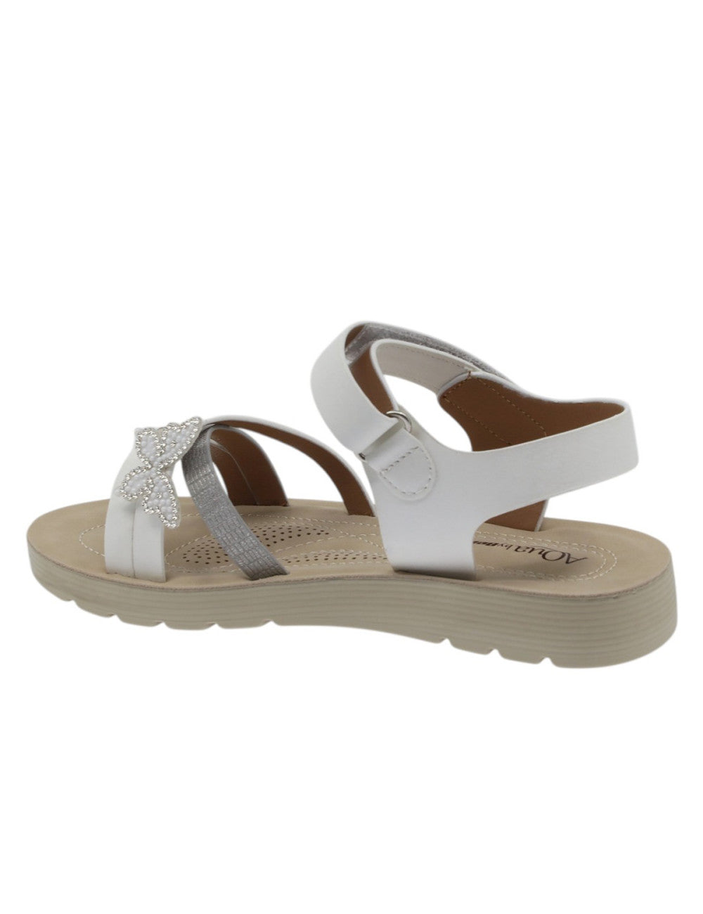 Sandales blanches "Papillon"