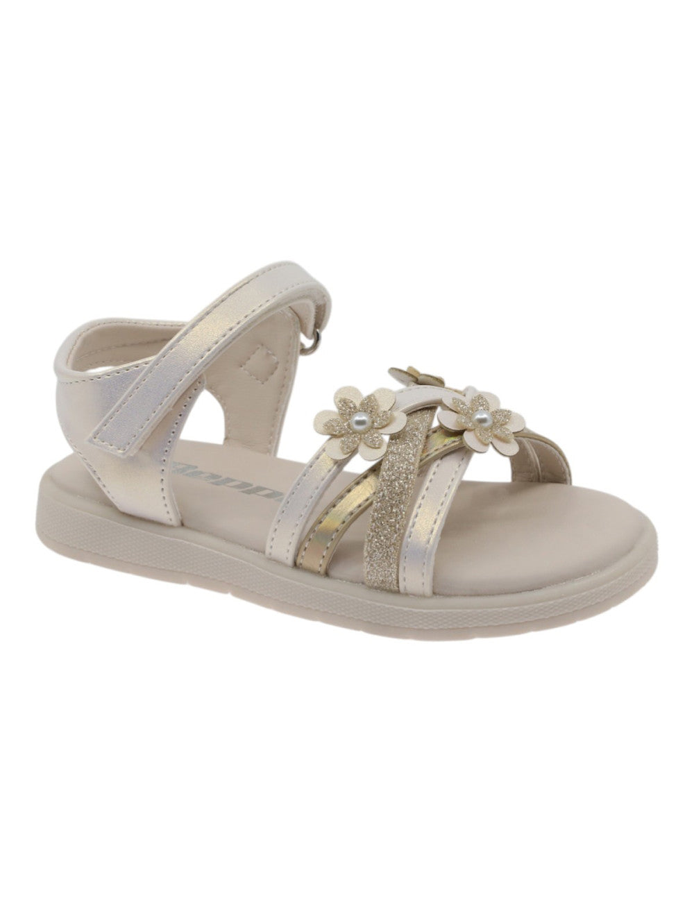Sandales "Fleurs doré"