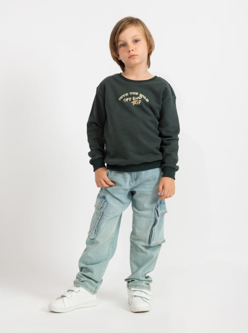 Jean cargo bleu clair
